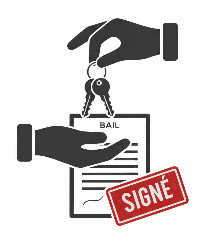 remise des clés et signature du bail